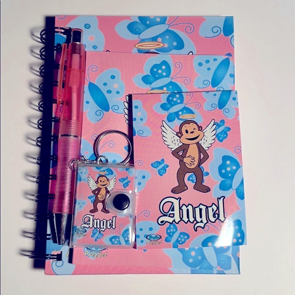 Claire’s 5 Pc Journal Keychain Angel Monkey Set
